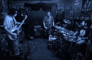 Astronot rehearsal - (left to right) Nick Ramirez, Dale Kellams and Scott Loring